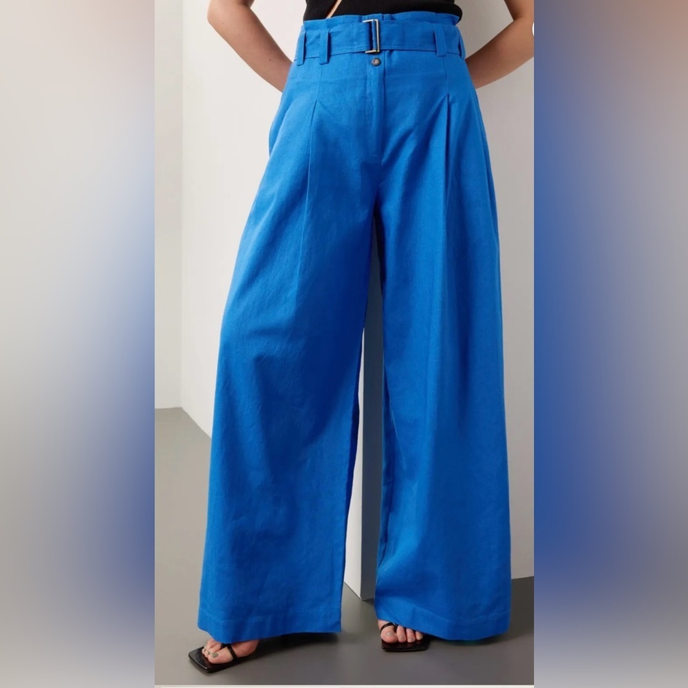 GUC Eudon Choi- Wide Leg Linen Trousers. Size 16 - Picture 5 of 13
